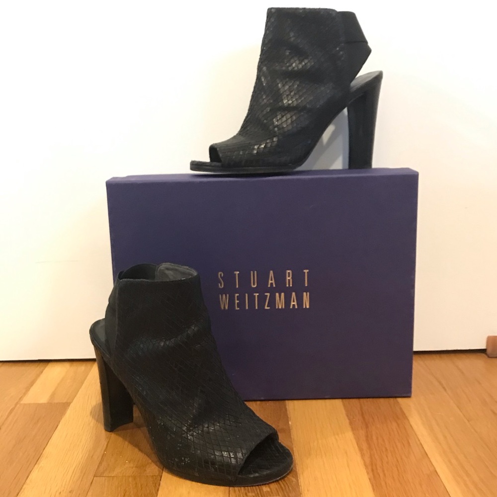 Stuart Weitzman Hereitis Snake Booties - image 1